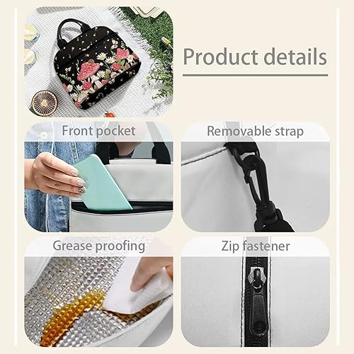 Vista 173 de doginthehole Bolsa de almuerzo portátil de teñido anudado azul, bolsa de almuerzo, organizador reutilizable, hielera para adultos, al aire libre