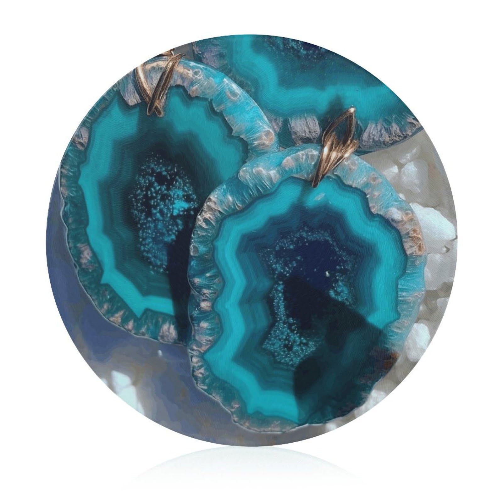Planche à découper en verre et agate bleu pour comptoir de cuisine
