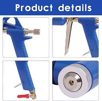 Drywall Texture Sprayer,Air Texture Gun 1.5 Gallon with 3 Nozzle (4.0mm/6.0mm/8.0mm) for Orange Peel Knockdown(Blue)