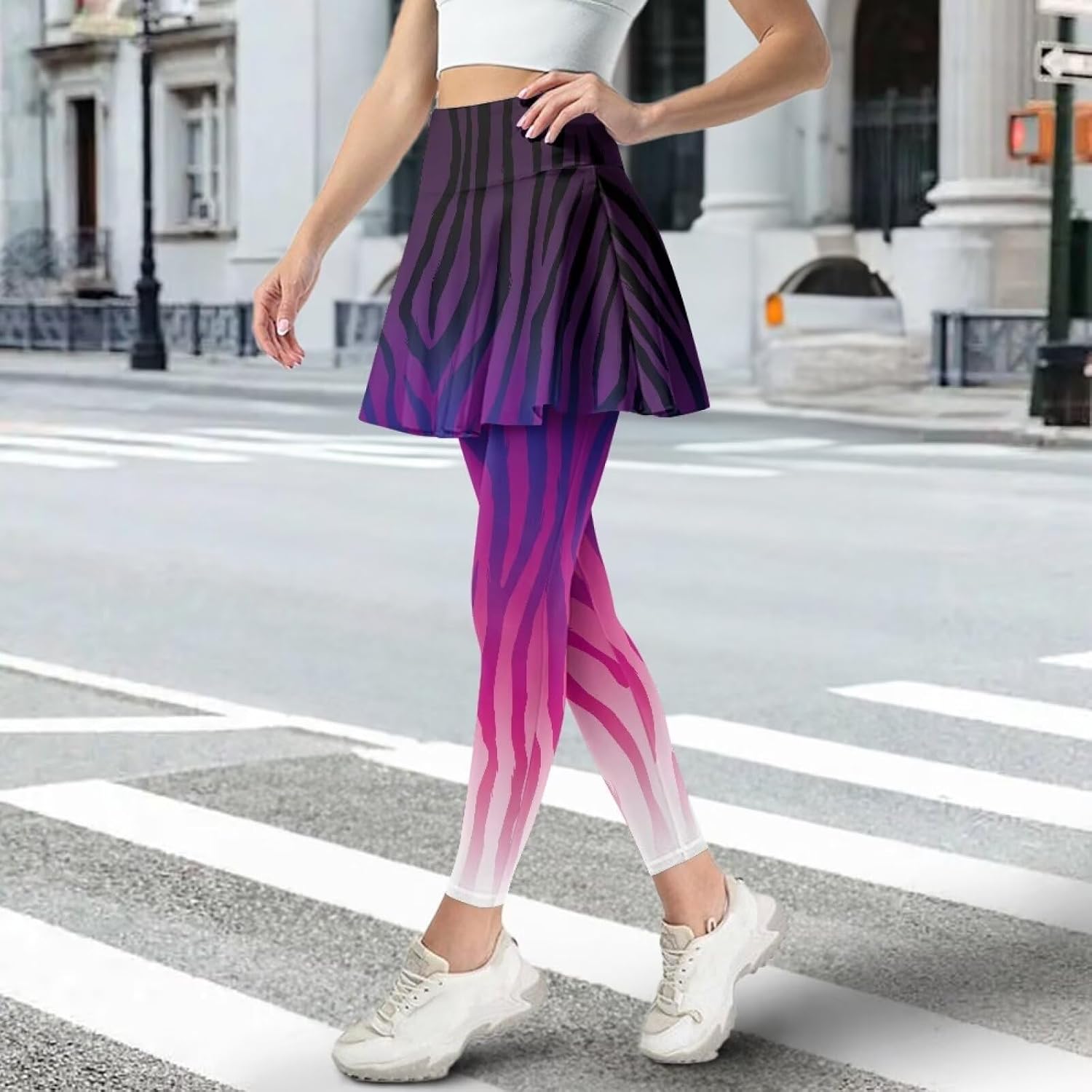 Skirted Leggings for Women Tennis Skirt Athletic Short Skirt with Leggings Activewear Workout Pleated Skirt XS-3XL