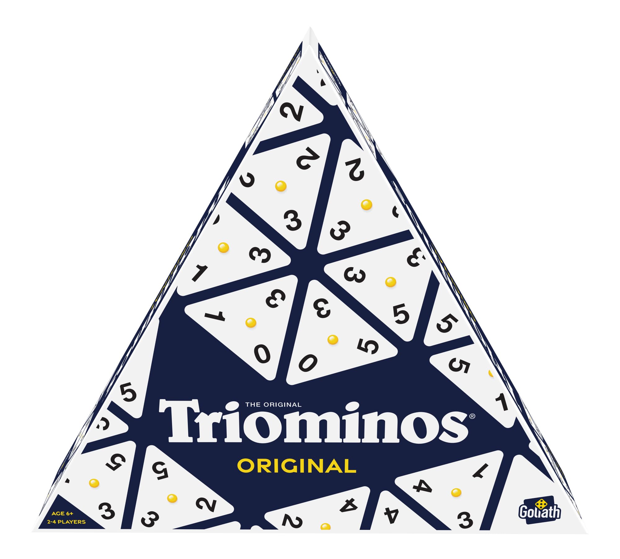 Goliath Games Triominos: Original | Triangular Dominoes Game | Three-Sided Domino Fun For All The Family | For 2-4 Players Ages 6+, Blue