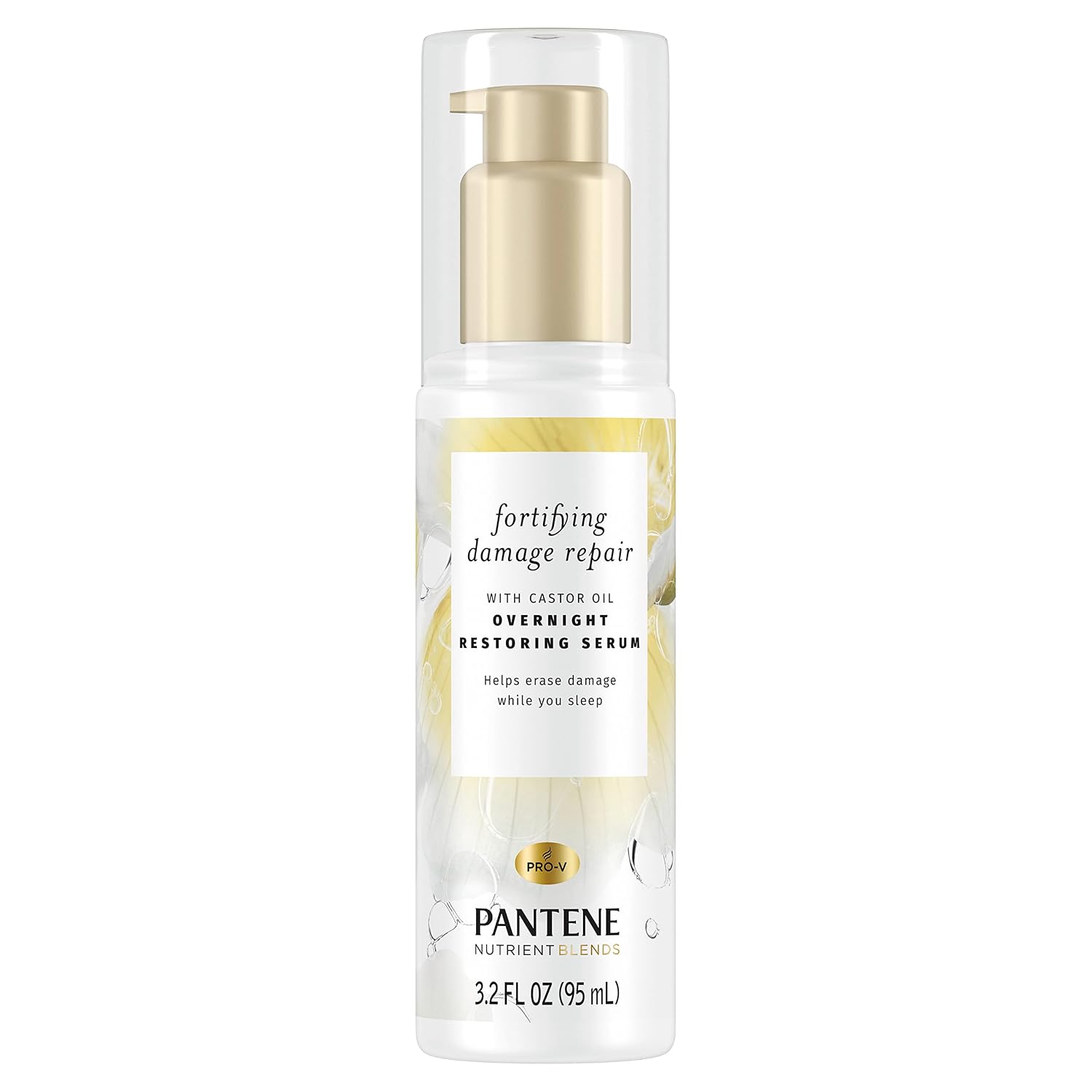 Pantene Fortifying Damage Repair Overnight Serum, Sulfate Free, Nutrient Blends, 3.2 fl oz