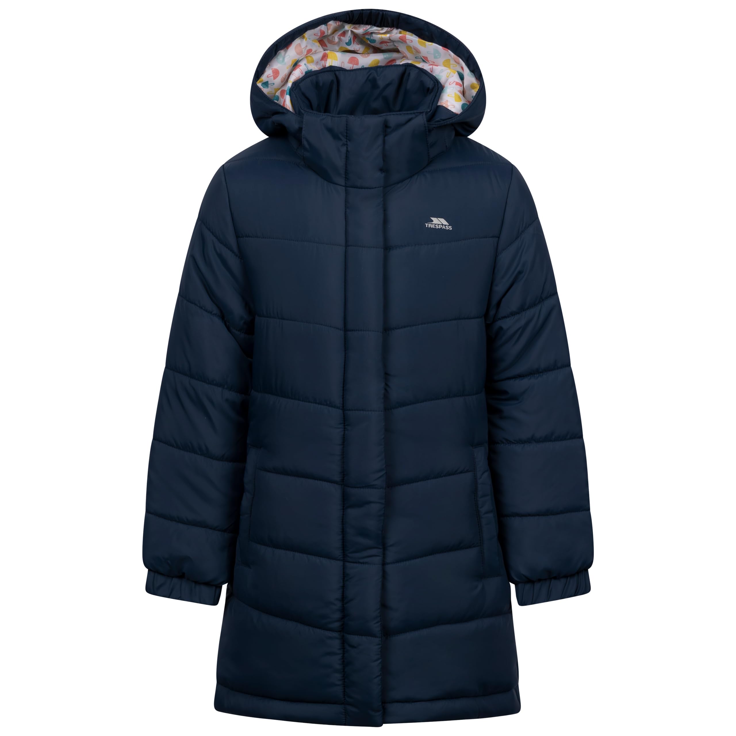 Trespass Girls Blue Casual Jacket With Detachable Hood Ellster