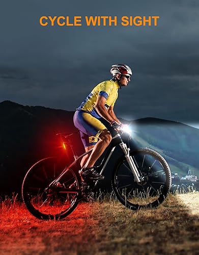 Miniatura 6 de Luces de bicicleta, 8+12 modos y recargable por USB Luces LED ultra brillantes para bicicleta de noche linterna delantera y trasera, IP65