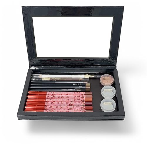 Miniatura 5 de Paleta de maquillaje magnética vacía negra profunda grande con ventana transparente