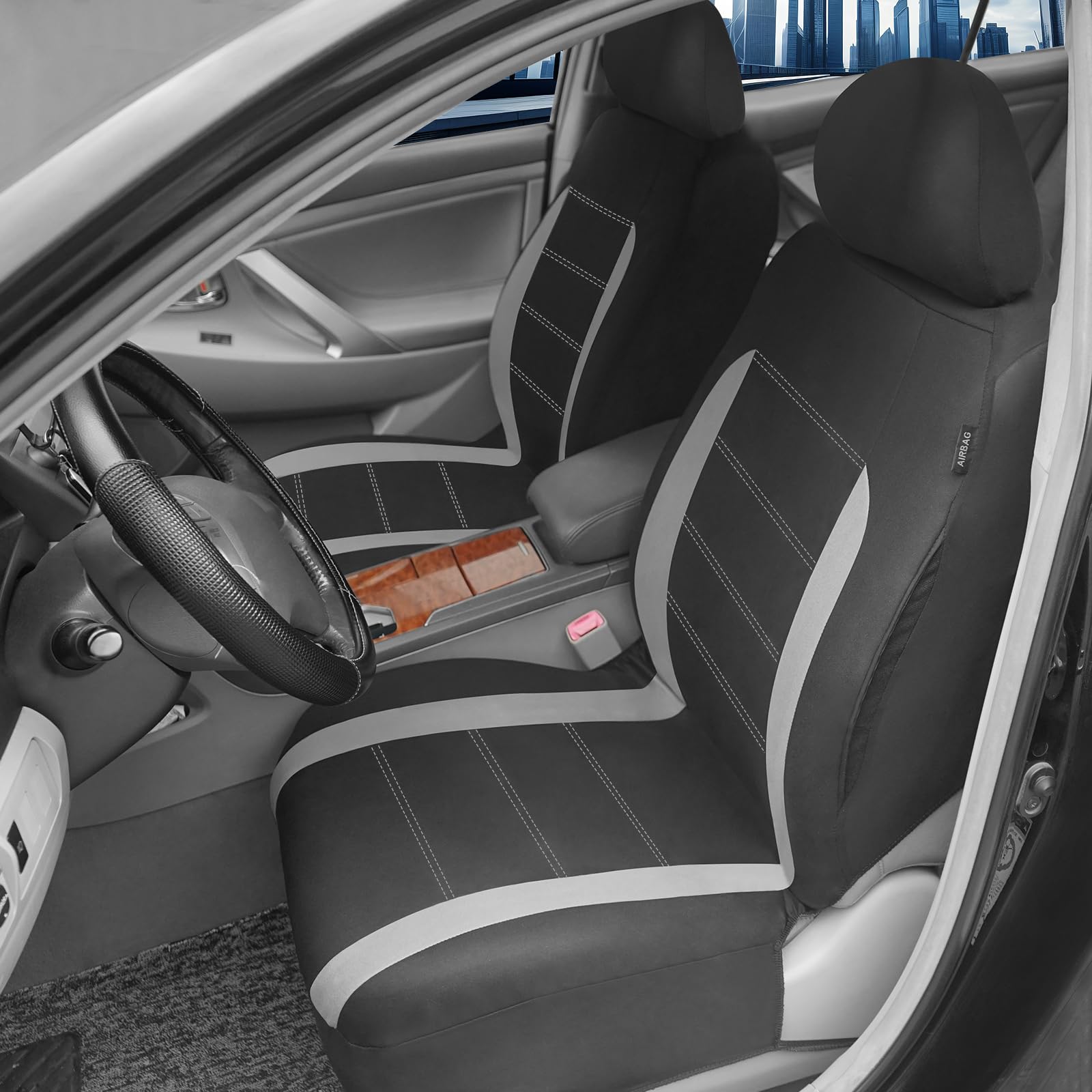Pełny zestaw siedzeń samochodowych z tkaniny dla Toyota RAV4 2007-2026, pokrowiec na siedzenie samochodowe ochraniacz, akcesoria samochodowe zmywalne(5 szt. pokrowce na przednie i tylne siedzenie)