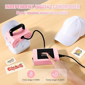 ColorSub Hat Heat Press Machine, 5.4×3.1 Mini Portable Heat Transfer Set