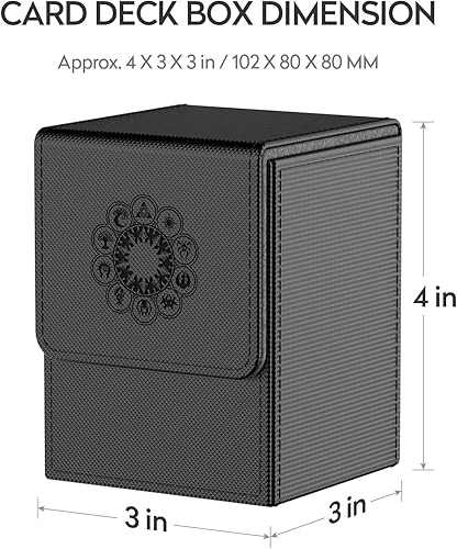 Miniatura 4 de MIXPOET Caja de cartas compatible con tarjetas MTG, estuche para tarjetas coleccionables con 2 divisores por soporte, tamaño grande para hasta 110