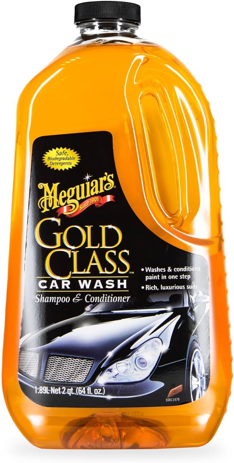 Meguiars Gold Class Car Wash - Get Professional Results in a Foam Cannon or as a Bucket Wash - Get a Clean and Glossy Finish Thats Safe for All Paint Types - 64 Oz.