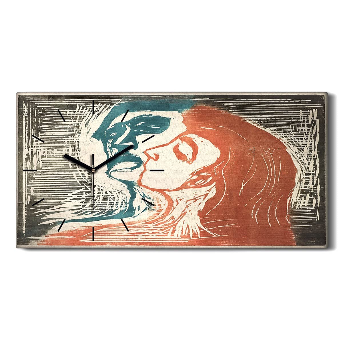 Art moderne mural grand format horloge silencieuse pour intérieur épuré