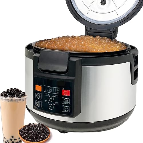 Cocina eléctrica de perlas de tapioca de 16L y 4.32 galones, olla comercial Boba Cooker Boba, cocina de tapioca, fabricante de perlas Boba, Tetera