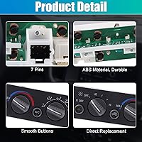 Vista 6 de X AUTOHAUX Interruptor de panel de control climático HVAC A/C 16231165 para Chevy C1500 C3500 Tahoe para GMC K1500 K2500 Yukon para Cadillac Panel
