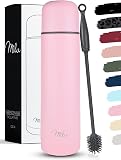 Milu Bouteille isotherme en acier inoxydable - 1L, 750ml, 500ml - Thermo Double Paroi, Sans BPA, Transport Café, Thé, Eau (Rose, 500 ml) - 1