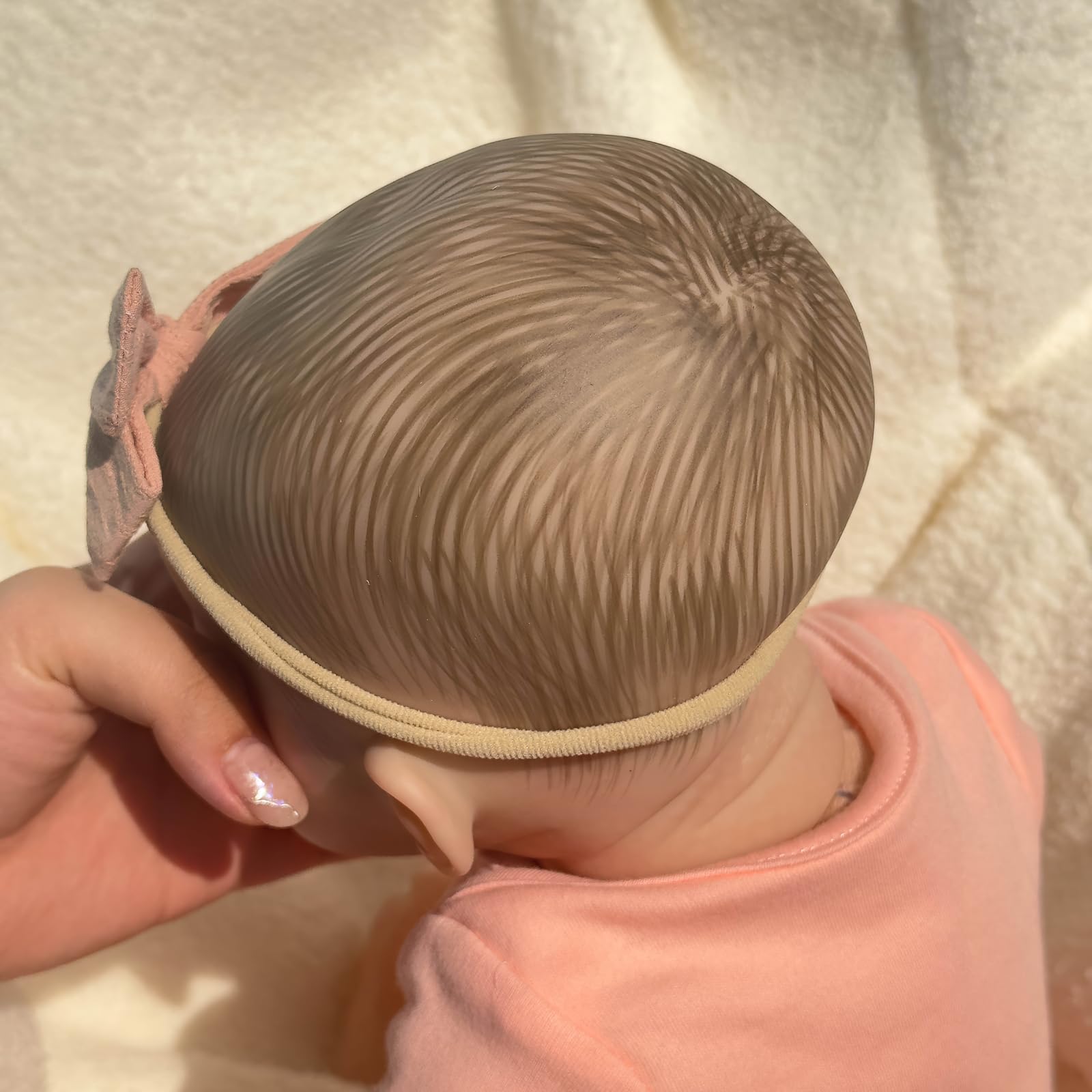 MineeQu 18 Zoll Vollständige Vinyl-Gliedmaßen Realistische Wiedergeborene Babypuppen mit Weichem Schwerem Stoffkörper Lebensechte Neugeborene Kuschelige Puppe die echt Aussieht und Sich echt Anfühlt