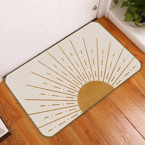 Miniatura 3 de UINHMOP Tapete decorativo abstracto, bohemio, amanecer, puesta de sol, sol, sol, sol, suelo, decoración de casa de campo para el hogar, puerta