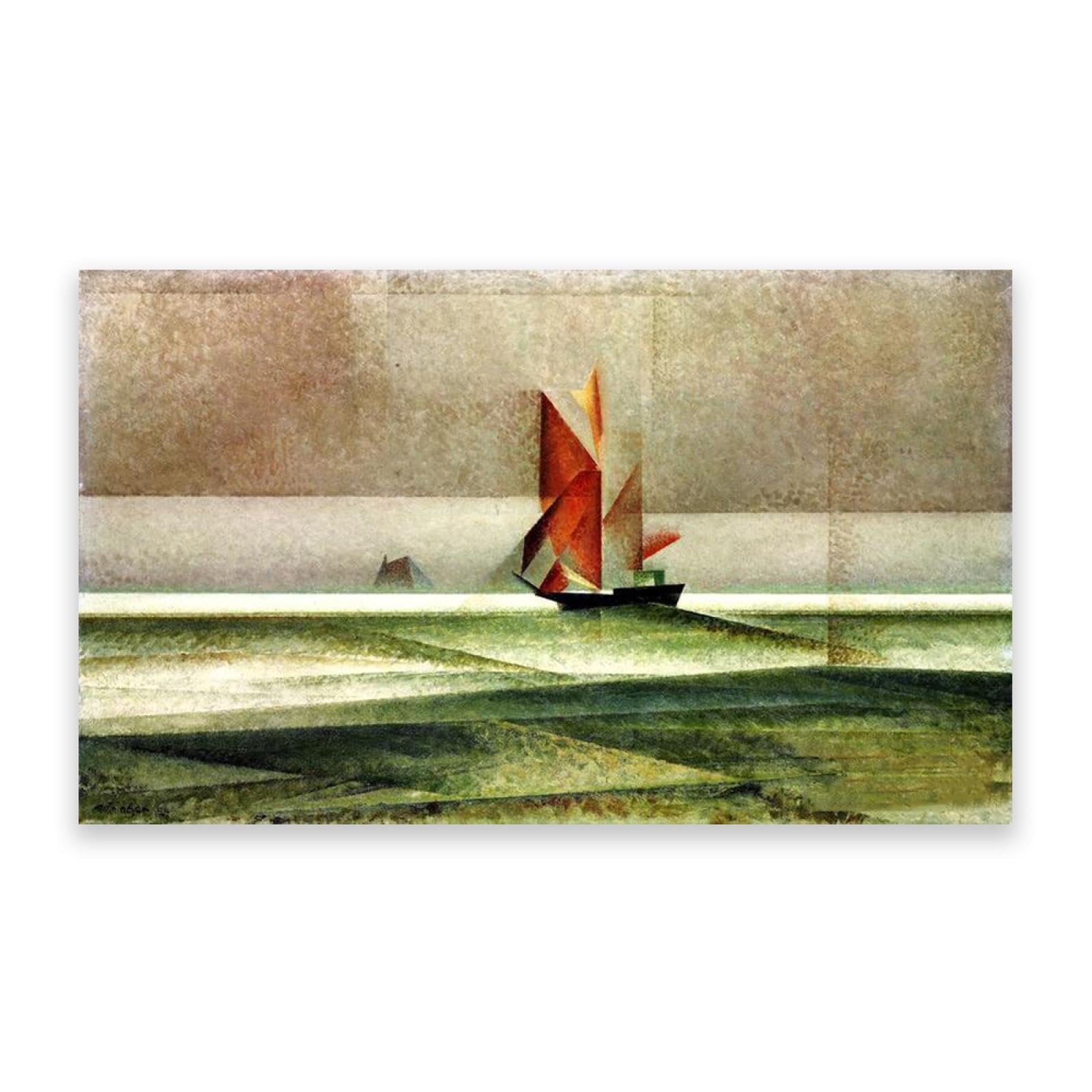 Tableau goélette de mer impression sur toile abstraite 70x120 cm - 7
