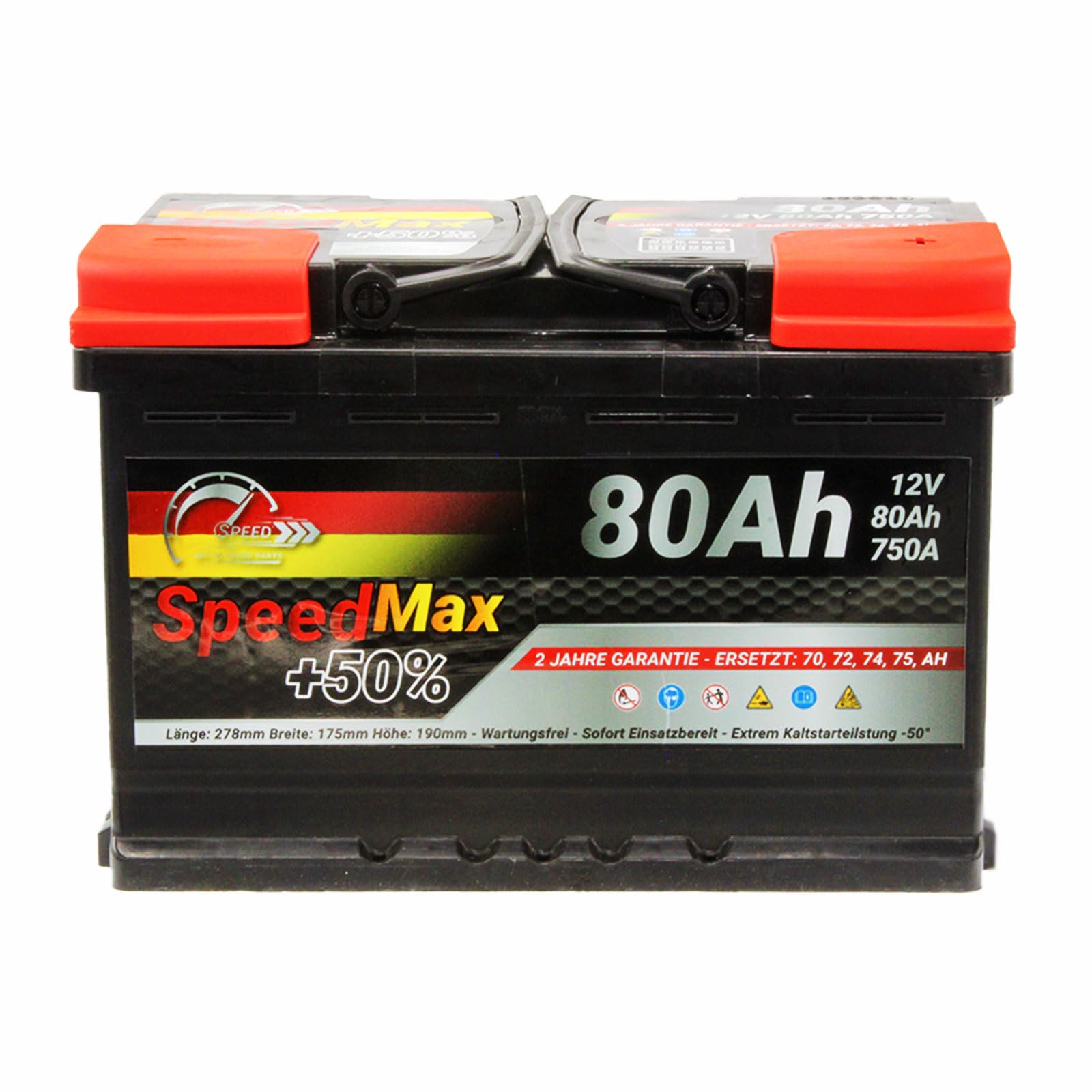 Autobatterie Speed Max ersetzt (80 Ah)
