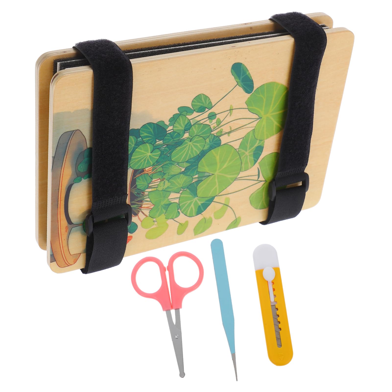 Kit de pressage de fleurs Holibanna avec presse en bois pour adultes et enfants