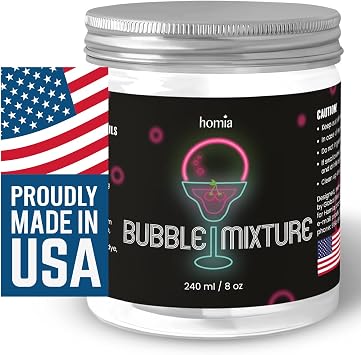 Cocktail Smoker Bubble Mixture for Smoke Infuser - 8oz, Smoker Machine and Wood Smoke Infuser Accessory - Cold Smoke for Drinks - made in USA