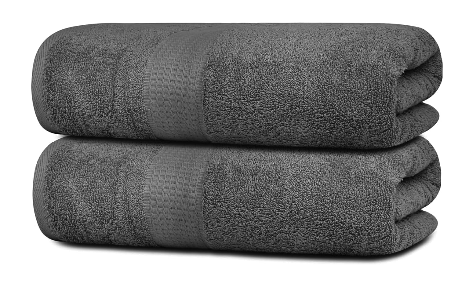 Pack of 1-2 Extra Large Luxury Jumbo Bath Sheets 800GSM Pure Egyptian Cotton Highly Absorbent Big Bath Sheets Super Soft XL Bath Towels (2, Charcoal)