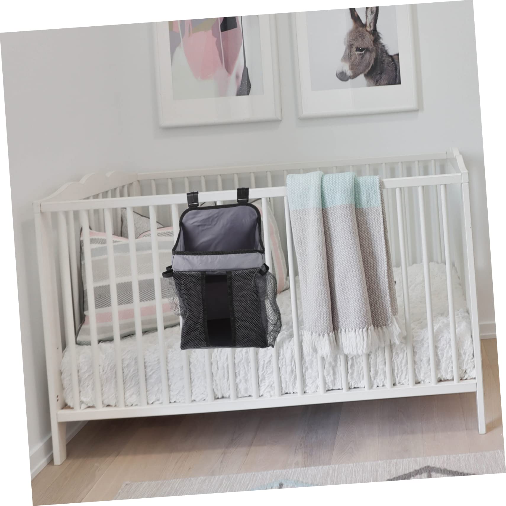 Bolsa De Pañales Organizador Colgante para Cuna Cambiador y Guardería Bolsillos para Pañales y Biberones para Dormitorio Infantil