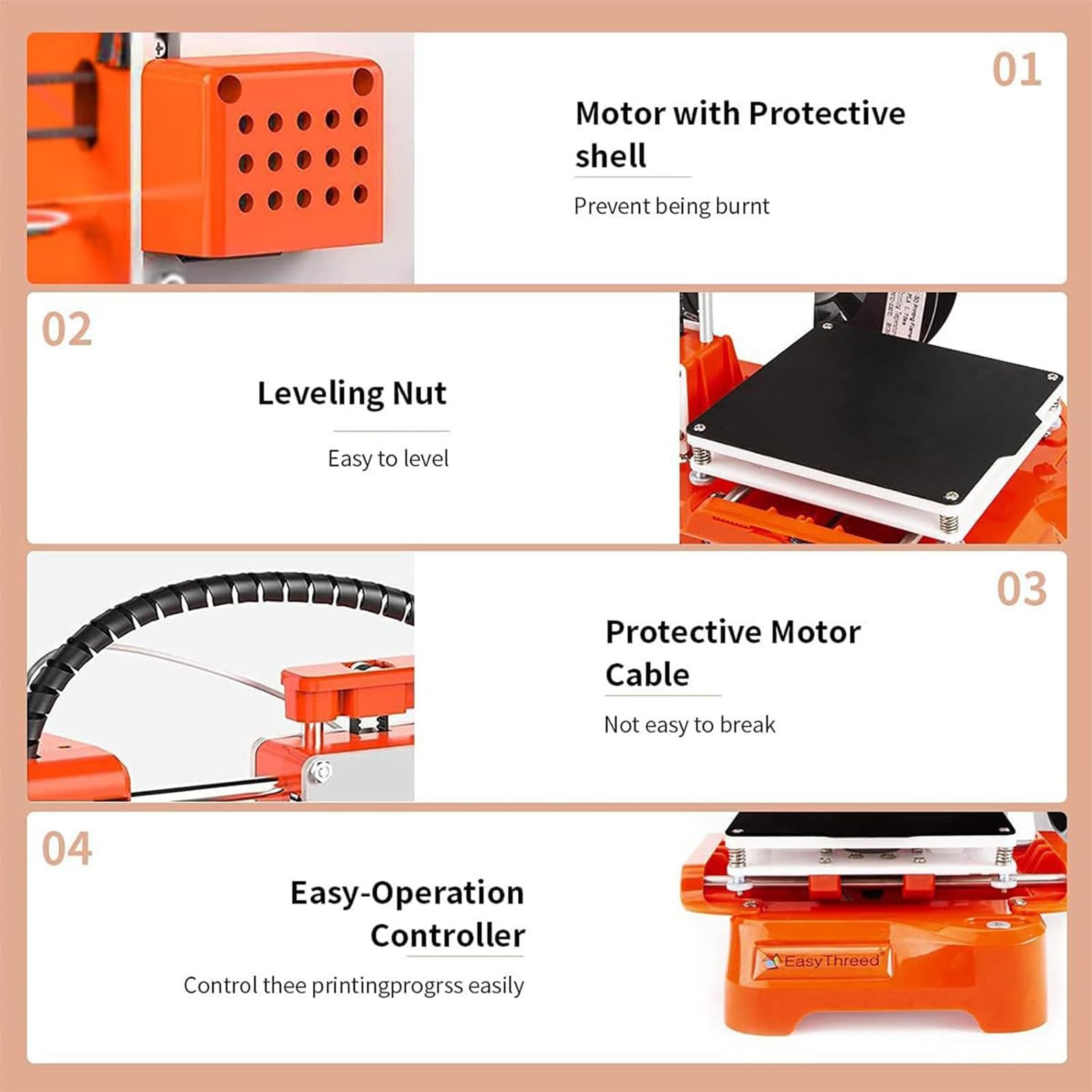 Impresora de Escritorio, Mini máquina de impresión de Escritorio con Tarjeta TF, Kit Educativo para el hogar,para niños, Regalo, educación de Estudiantes Regalo,Red