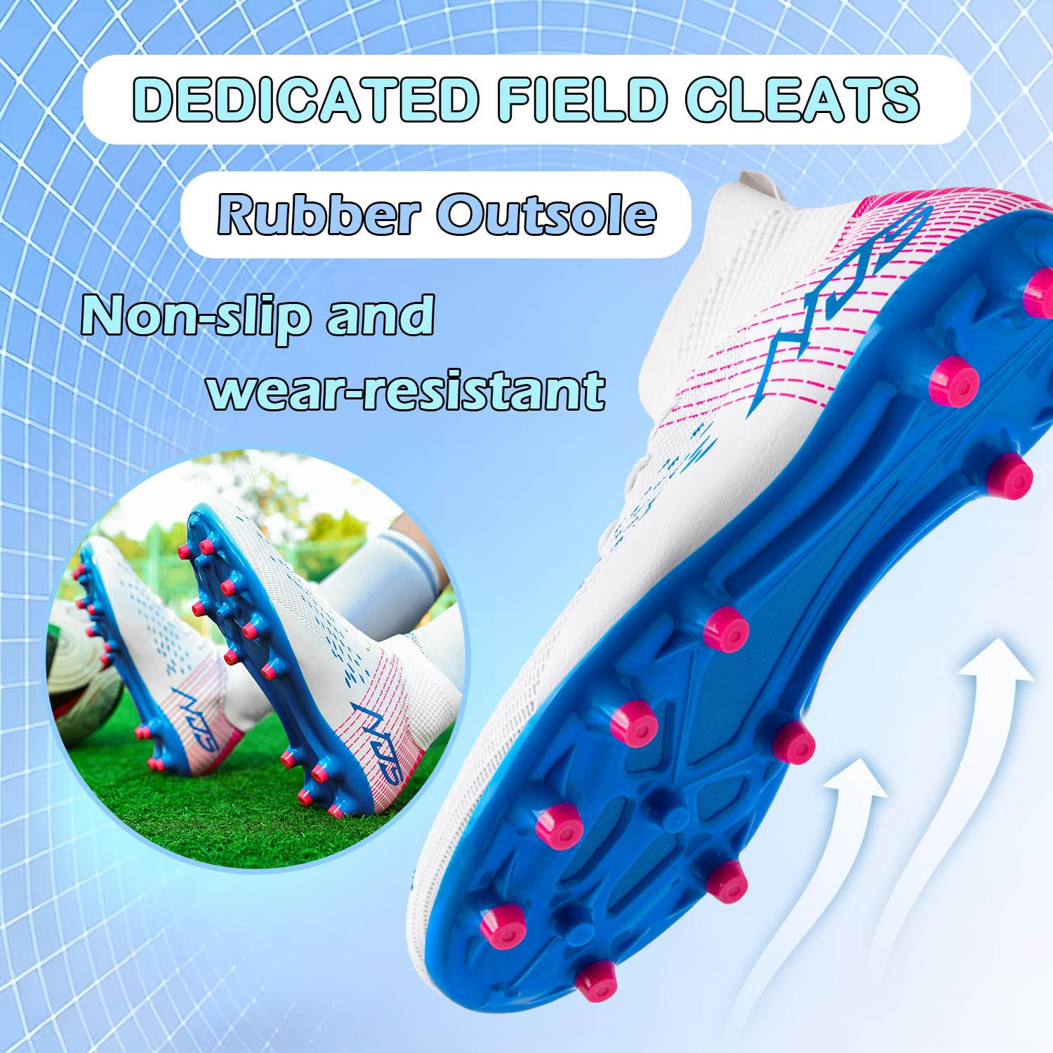 Fußballschuhe Herren High Top Professionelle Fussballschuhe Jugendliche Athletics Trainingsschuhe Outdoor Sport Kunstrasen Football Schuhe Fußball Stiefel Unisex
