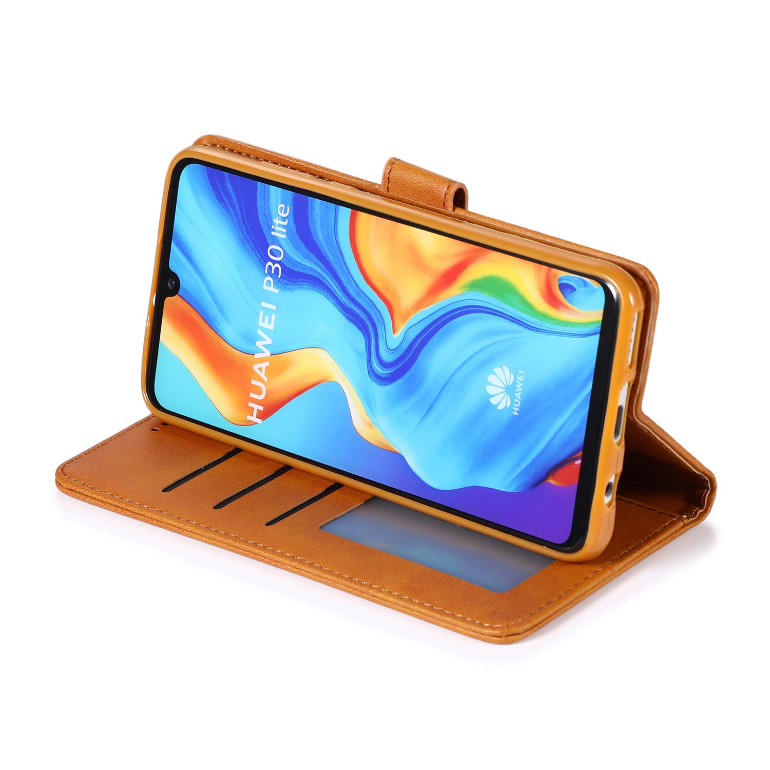 HAOFUGUI per Huawei P30 Lite Custodia Portafoglio, cover a