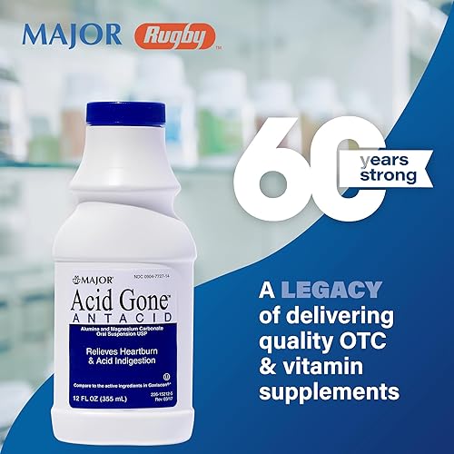 Miniatura 2 de Major Acid Gone - Antiácido líquido  Medicina para el reflujo ácido para adultos  Alivio del malestar estomacal, indigestión ácida y acidez