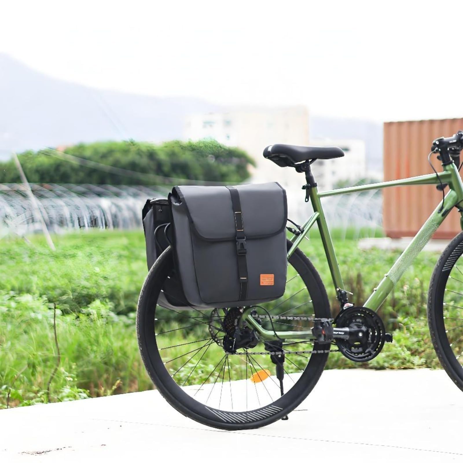 Fahrradgepäckträgertasche, 20L wasserdichte 600D Fahrradträgertasche mit Schnellverschluss, PVC-beschichtete Hinterradtaschen für Fahrrad Pendeln/Touring (keine Werkzeuginstallation)