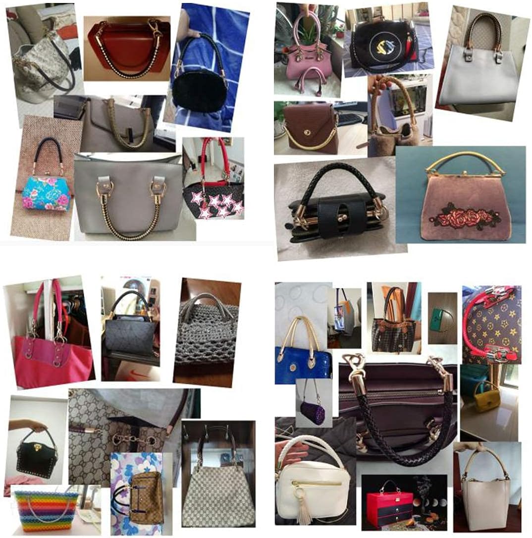 Semetall Replacement Purse Straps 2Pcs 52cm/20.5" PU Leather Shoulder Bag Straps Handbag Handles Purse Belt Wallet Straps with Gold Spring Buckle(Golden) - Image 6