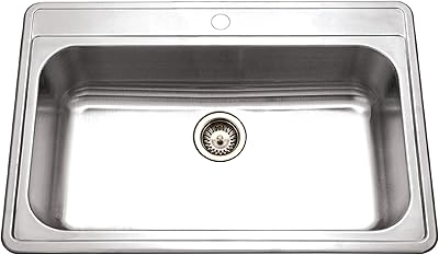 Houzer PGS-3122-1-C Kitchen Sink with Accessory Combo Pack, Stainless Steel