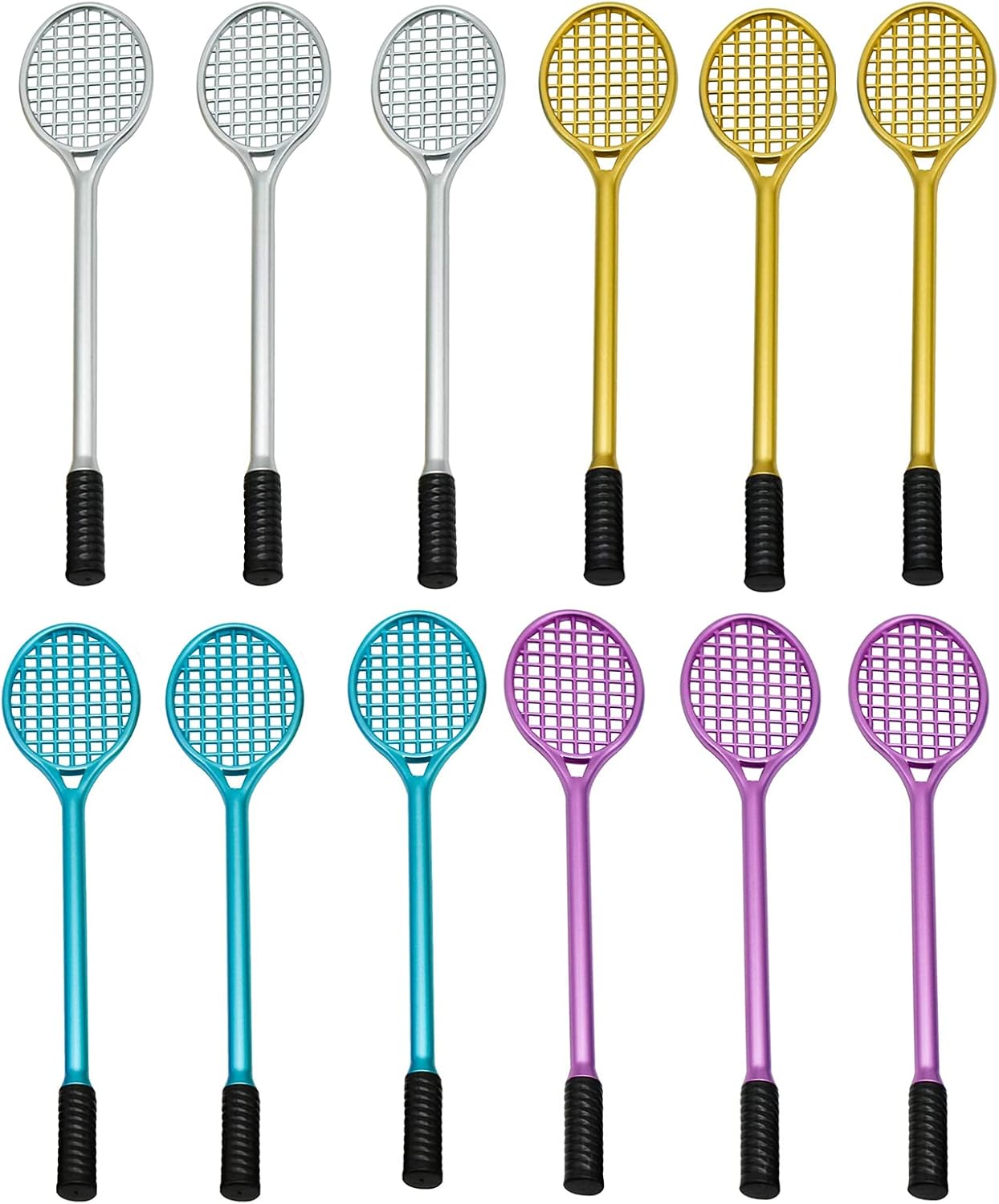 Fengirl 12 Pieces Creative Tennis Racket Gel Pens Cute