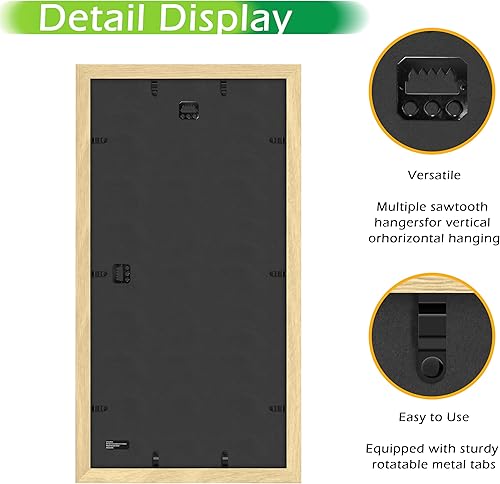 Vista 107 de FrameWorks Marco para póster de madera de 18 x 24 pulgadas, marcos clásicos de color negro mate con vidrio acrílico inastillable, fotos, pósters