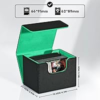 Vista 62 de ZLCA MTG YuGiOh - Caja de cartas para cartas intercambiables, MTG YuGiOh con capacidad para más de 100 tarjetas de una sola funda, caja