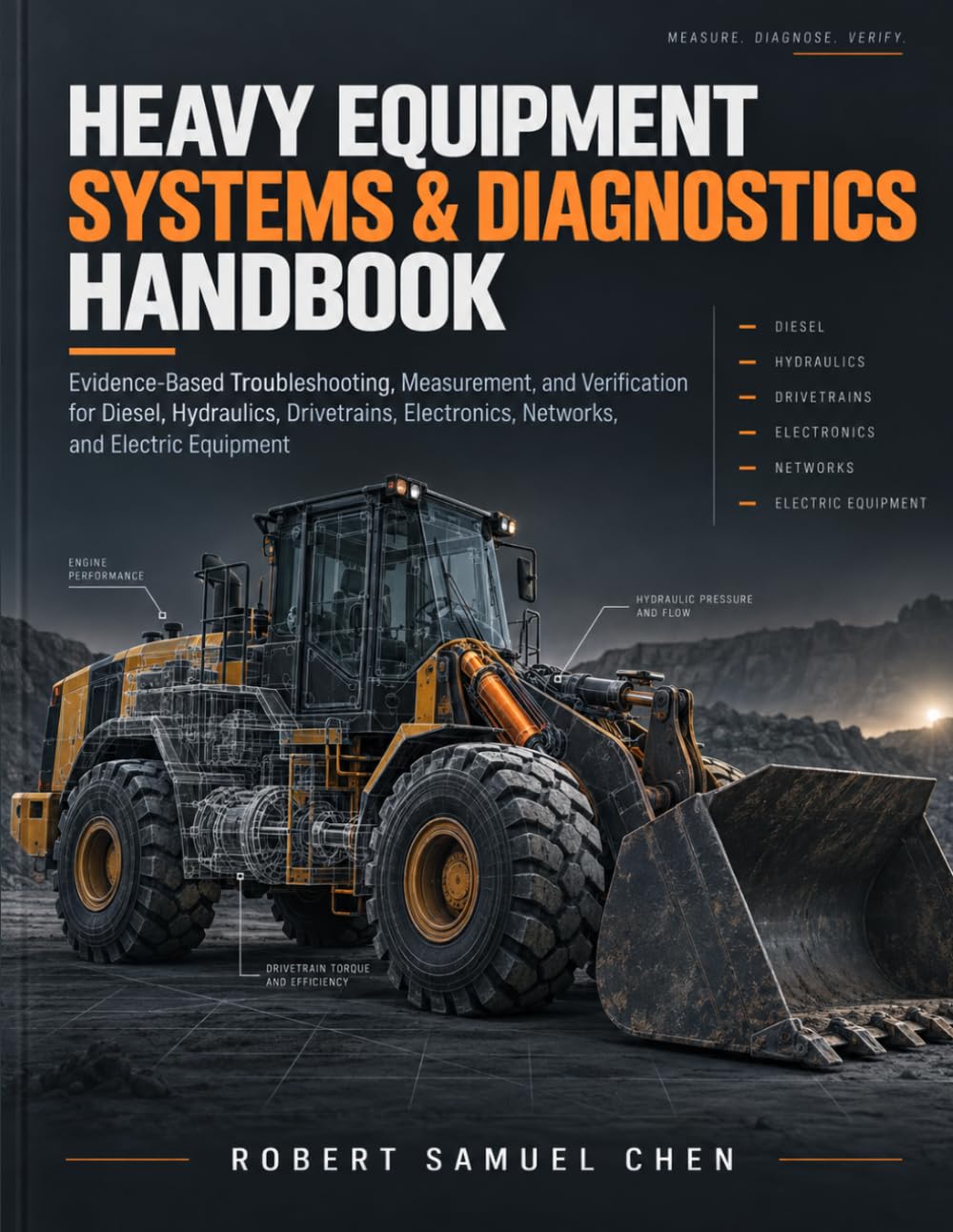 Heavy Equipment Systems & Diagnostics Handbook: Evidence-Based Troubleshooting, Measurement, and Verification for Diesel, Hydraulics, Drivetrains, Electronics, Networks, and Electric Equipment