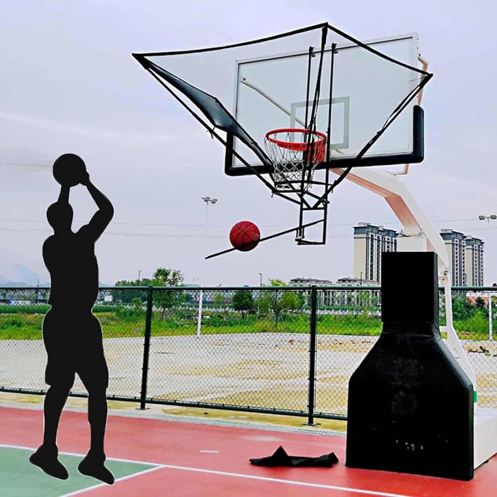 Goulotte de retour de basket-ball à 180° pour ne plus perdre de temps à ramasser les ballons