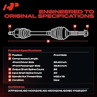 Vista 3 de A-Premium Par (2) Conjunto de eje de eje delantero CV compatible con Toyota Corolla 2009-2018, Matrix 2003-2013 y Pontiac Vibe 2003-2010, L4 1.8L