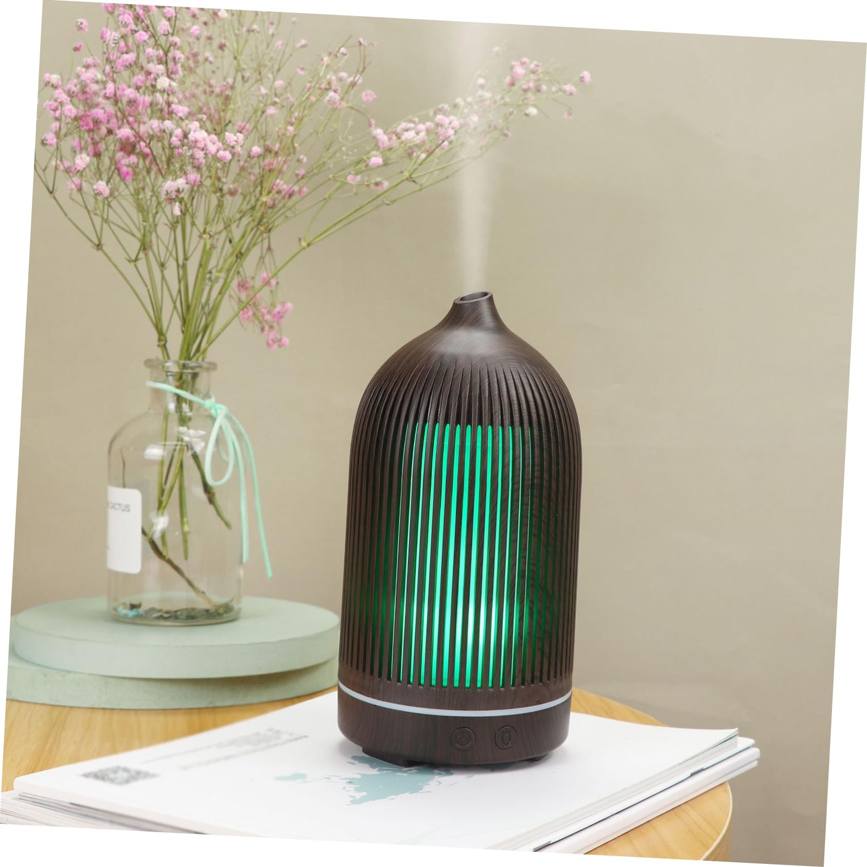 ABOOFAN Humidificador de Escritorio Portátil 5v Difusor de Aroma para Aromaterapia, Capacidad Menor a 1l, Diseño en Madera para Oficina o Habitación de Ñiño