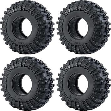 RCLIONS Rubber 2.2" Crawler Wheel Tires for Axial Wraith RR10 SCX10 TRX4