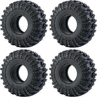 RCLIONS 4PCS 2.2inch Crawler Tires Rubber Wheel Tyre 137mm/5.3inch with Foam Insert for 1/10 RC Crawler Car Axial Wraith RR10 SCX10 TRX4