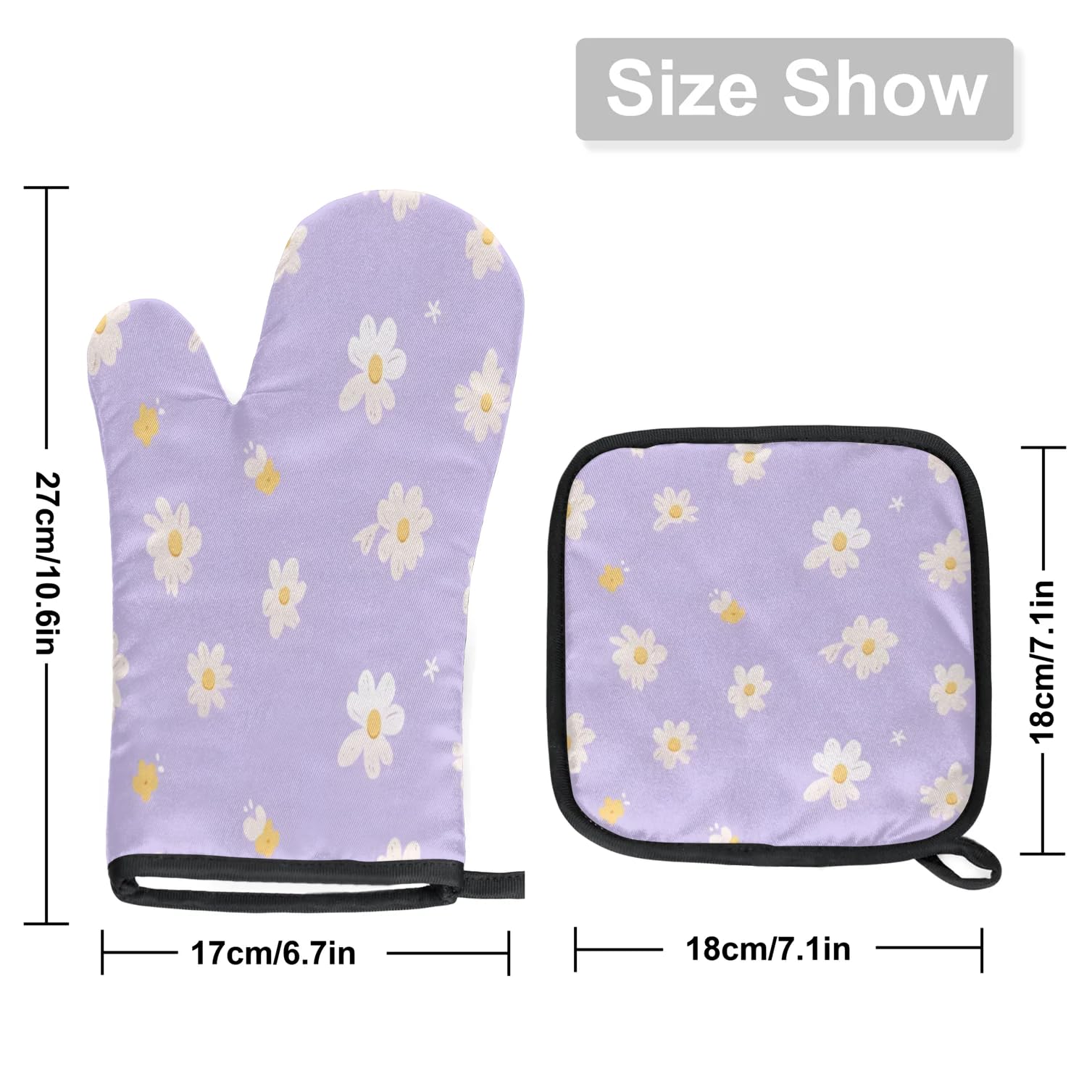 Shark Silhouette Oven Mitts Kitchen Oven Gloves for Cooking Baking Heat Proof Lining Cotton Kitchen Potholder Mittens Pot Holders Hot Pads for Chef Women Men
