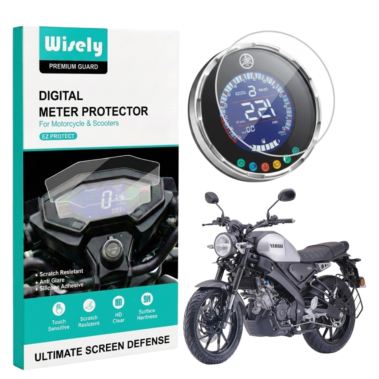 Wisely Premium Screen Guard Compatible for YAMAHA XSR 155 (2025) Bike - TFT Display Digital Meter Protector - HD Clear, Full Cover - Easy Installation Kit - XSR155 Instrument Cluster Accessories-image-40