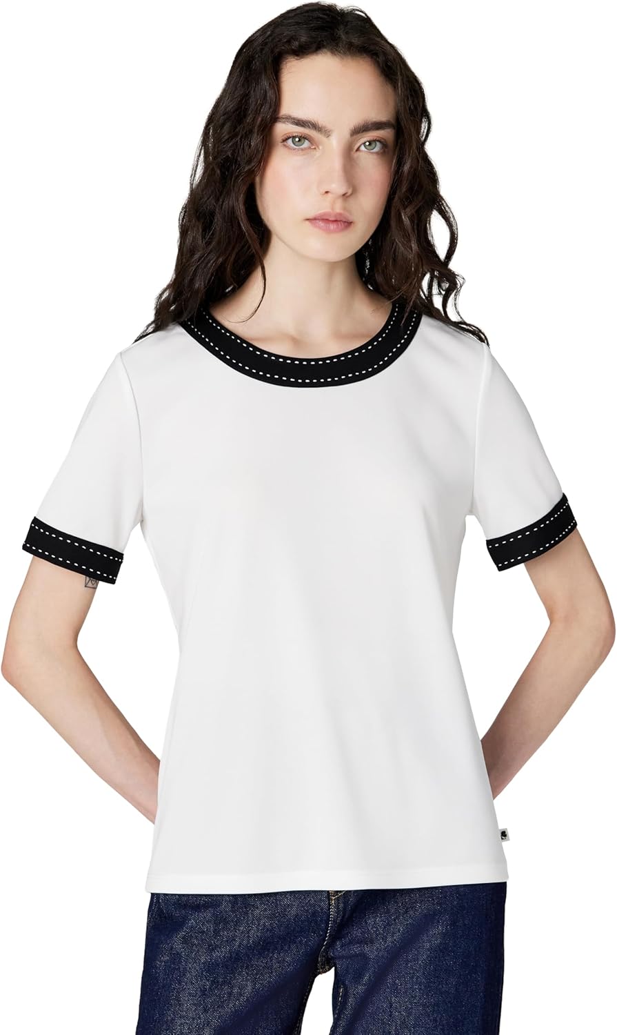 Karl Lagerfeld Women's Sleeveless Geo Bold Blouse