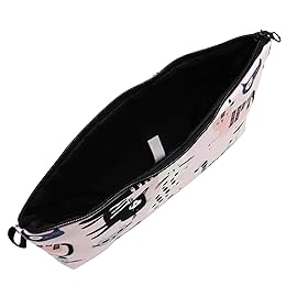 Aiphamy Cute Travel Makeup Bag Cosmetic Bag Small Pouch Gift for Women (Pink Cat)