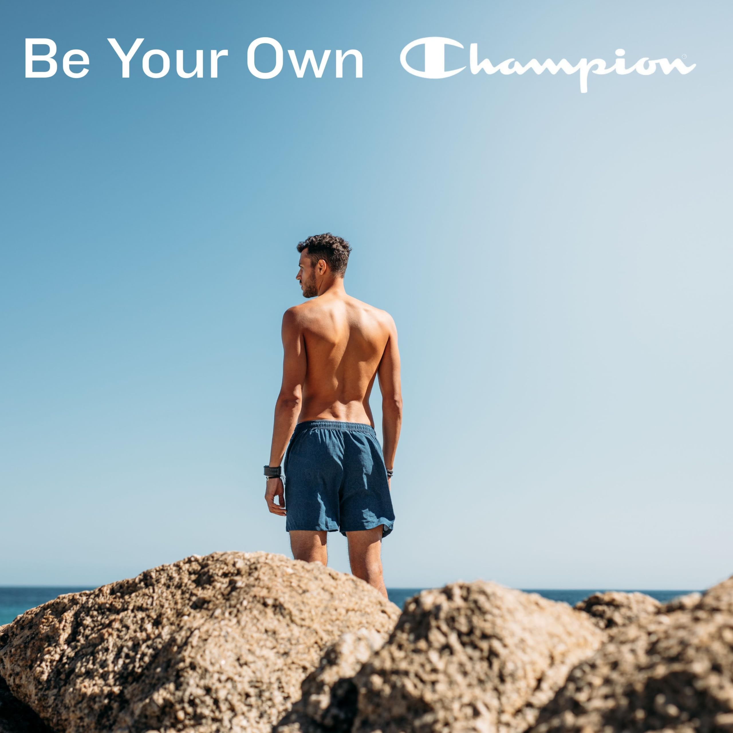 Champion Maillot de bain pour homme avec doublure de compression, short de bain 2 en 1, entrejambe de 17,8 cm pour la natation