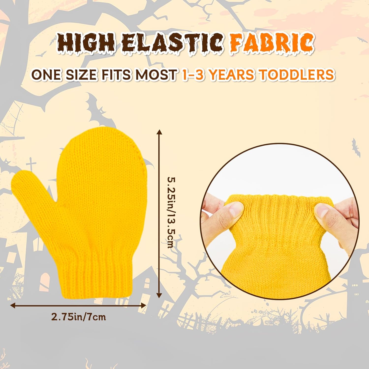 Century Star Toddler Mittens Thick Knit Kids Winter Gloves Warm Toddler Winter Gloves for Baby Girls Boys Magic Gloves - Image 4