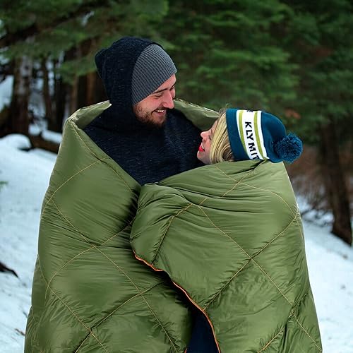 Miniatura 9 de RICHHORSE Manta de plumón para campamento ligera, plegable, inflada, portátil, resistente al agua, colcha para mochileros para acampar al aire