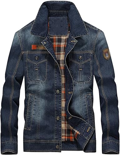 denim jacket with plaid lining
