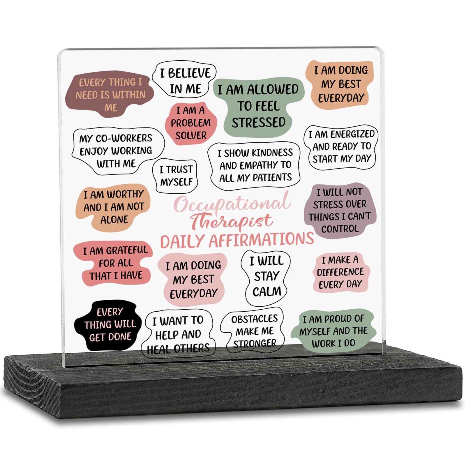 Occupational Therapist Appreciation Gifts, Thank You Occupational Therapist Gifts, Occupational Therapist Gifts for Women, Occupational Therapist Daily Affirmations Desk Decorative Signs ZBB83